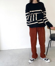 via j(ヴィアジェイ) ウール混ボーダーニット CANAL JEAN（キャナルジーン）の「via j(ヴィアジェイ) ウール混
