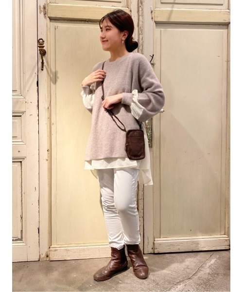 BEARDSLEY（ビアズリー）の「楽な穿き心地なのに美脚に見える NEWパギンス（その他パンツ・レディース・ホワイト/ブラック・1/2/0）」の21枚目の写真