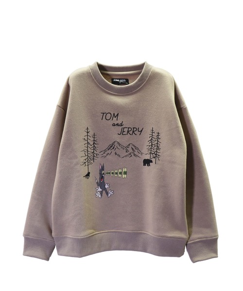 Tom&Jerry(トムアンドジェリー)の「TOM&JERRY×JUNK SOUL OUTDOOR / 山でビックリTOM プリントトレーナー (M4)(スウェット・キッズ・チャコールグレー/ベージュ系その他・160/100/110/120/130/150/140)」の4枚目の写真