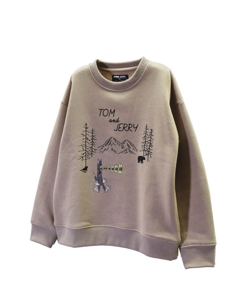 Tom&Jerry(トムアンドジェリー)の「TOM&JERRY×JUNK SOUL OUTDOOR / 山でビックリTOM プリントトレーナー (M4)(スウェット・キッズ・チャコールグレー/ベージュ系その他・160/100/110/120/130/150/140)」の5枚目の写真