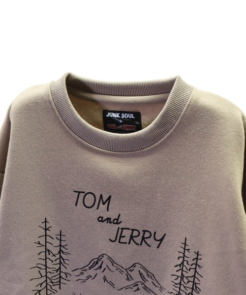 Tom&Jerry(トムアンドジェリー)の「TOM&JERRY×JUNK SOUL OUTDOOR / 山でビックリTOM プリントトレーナー (M4)(スウェット・キッズ・チャコールグレー/ベージュ系その他・160/100/110/120/130/150/140)」の6枚目の写真