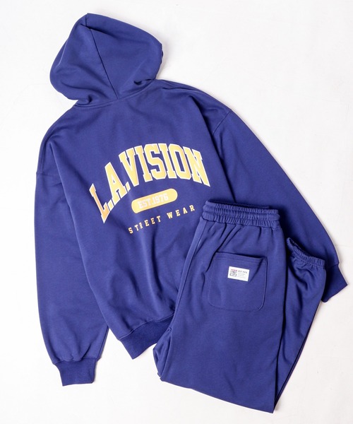VISION STREET WEAR（ヴィジョンストリートウェア）の「VISION STREET WEAR 裏毛ZIPパーカー（パーカー・メンズ・チャコールグレー/ネイビー/グリーン/キナリ・LL/M/L）」の4枚目の写真