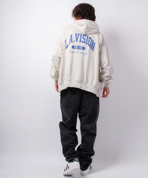 VISION STREET WEAR（ヴィジョンストリートウェア）の「VISION STREET WEAR 裏毛ZIPパーカー（パーカー・メンズ・チャコールグレー/ネイビー/グリーン/キナリ・LL/M/L）」の11枚目の写真