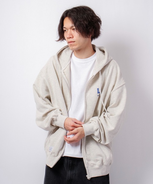 VISION STREET WEAR（ヴィジョンストリートウェア）の「VISION STREET WEAR 裏毛ZIPパーカー（パーカー・メンズ・チャコールグレー/ネイビー/グリーン/キナリ・LL/M/L）」の7枚目の写真