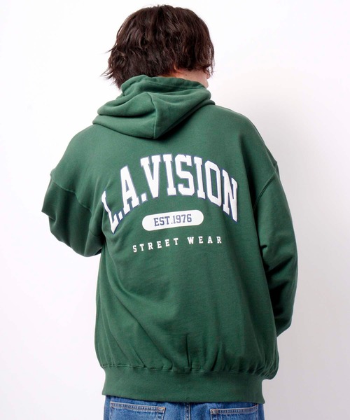 VISION STREET WEAR（ヴィジョンストリートウェア）の「VISION STREET WEAR 裏毛ZIPパーカー（パーカー・メンズ・チャコールグレー/ネイビー/グリーン/キナリ・LL/M/L）」の22枚目の写真