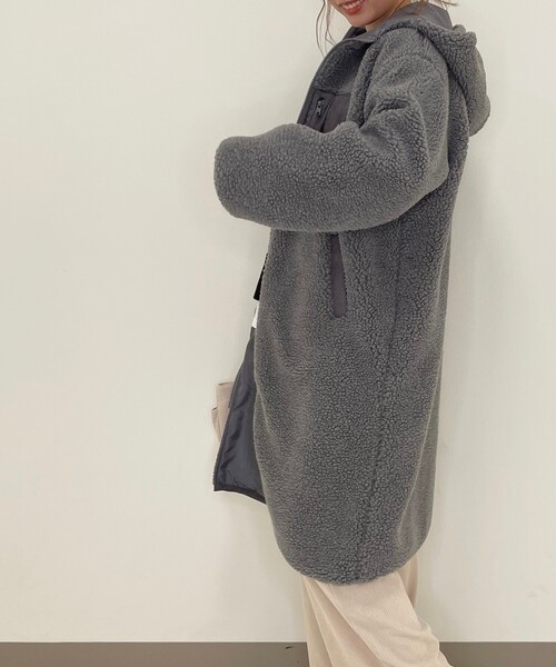 Cutie Blonde（キューティーブロンド）の「◆フードボアロングコート（その他アウター・レディース・アイボリー/グレー/ブラウン系その他・00）」の21枚目の写真