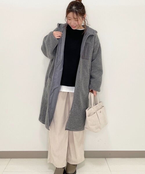 Cutie Blonde（キューティーブロンド）の「◆フードボアロングコート（その他アウター・レディース・アイボリー/グレー/ブラウン系その他・00）」の13枚目の写真