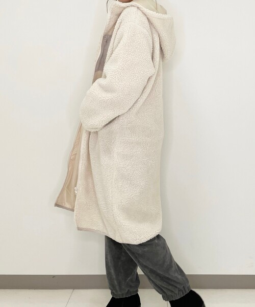 Cutie Blonde（キューティーブロンド）の「◆フードボアロングコート（その他アウター・レディース・アイボリー/グレー/ブラウン系その他・00）」の18枚目の写真