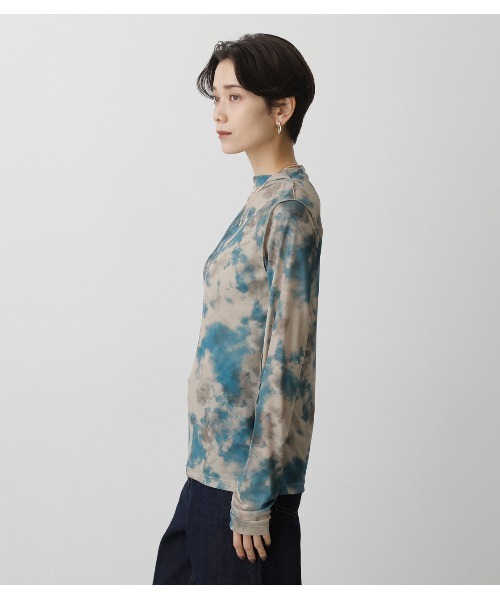 MARBLE / アーム付シアートップス  青 H-25-06-07-043-GO-TO-KB-ZH Happy John（ハッピージョン）の「original marble sheer tops