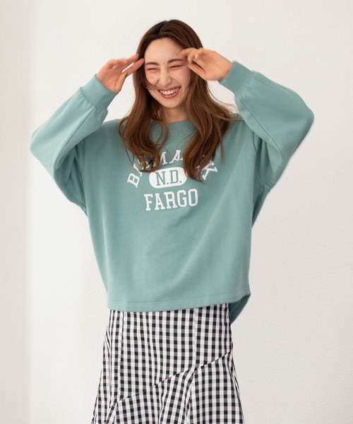 Shelly island（シェリーアイランド）の「ロゴプリントスウェット（スウェット・レディース・ネイビー/ブルー/グリーン・FREE）」の12枚目の写真