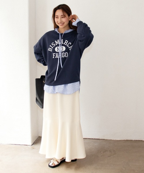 Shelly island（シェリーアイランド）の「ロゴプリントスウェット（スウェット・レディース・ネイビー/ブルー/グリーン・FREE）」の6枚目の写真