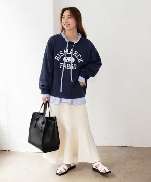 Shelly island（シェリーアイランド）の「ロゴプリントスウェット（スウェット・レディース・ネイビー/ブルー/グリーン・FREE）」の7枚目の写真