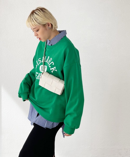 Shelly island（シェリーアイランド）の「ロゴプリントスウェット（スウェット・レディース・ネイビー/ブルー/グリーン・FREE）」の13枚目の写真