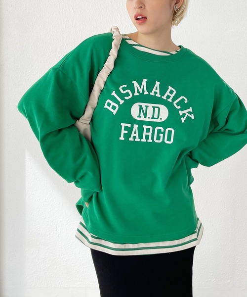 Shelly island（シェリーアイランド）の「ロゴプリントスウェット（スウェット・レディース・ネイビー/ブルー/グリーン・FREE）」の17枚目の写真