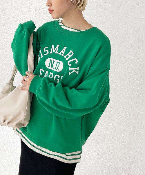 Shelly island（シェリーアイランド）の「ロゴプリントスウェット（スウェット・レディース・ネイビー/ブルー/グリーン・FREE）」の18枚目の写真