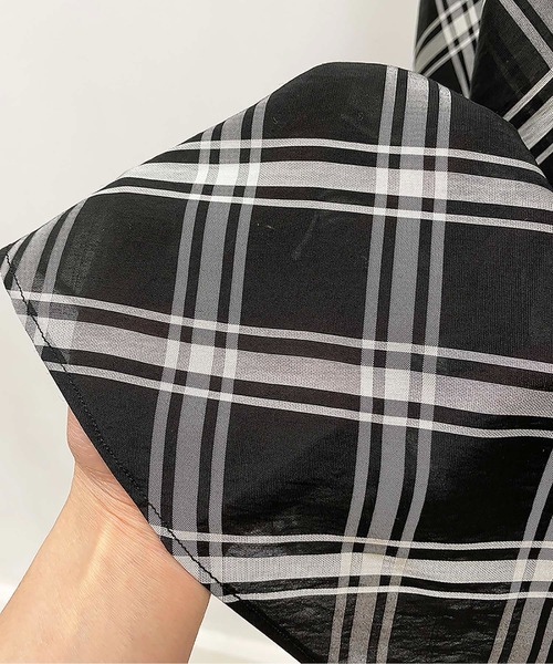 PICCIN（ピッチン）の「チェックフレアスカート（スカート・レディース・ブラック/グリーン・M）」の16枚目の写真