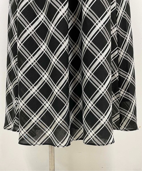 PICCIN（ピッチン）の「チェックフレアスカート（スカート・レディース・ブラック/グリーン・M）」の20枚目の写真