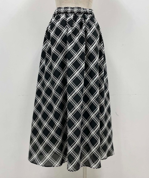 PICCIN（ピッチン）の「チェックフレアスカート（スカート・レディース・ブラック/グリーン・M）」の15枚目の写真