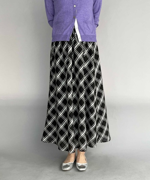 PICCIN（ピッチン）の「チェックフレアスカート（スカート・レディース・ブラック/グリーン・M）」の18枚目の写真