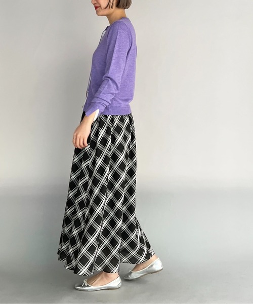 PICCIN（ピッチン）の「チェックフレアスカート（スカート・レディース・ブラック/グリーン・M）」の12枚目の写真