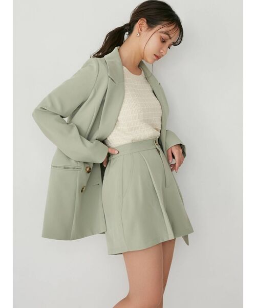 RESEXXY(リゼクシー)の「ギャザーポイントショートパンツ【セットアップ着用可能】(その他パンツ・レディース・ミント/ベージュ/その他1・FREE)」の4枚目の写真