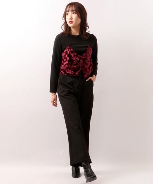 A.N.L(エーエヌエル レーベル)の「A.N.L ビスチェ風カットソー(Tシャツ/カットソー・レディース・ブラウン/グリーン/ボルドー・38)」の8枚目の写真