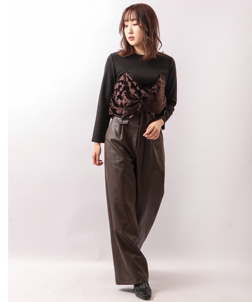 A.N.L(エーエヌエル レーベル)の「A.N.L ビスチェ風カットソー(Tシャツ/カットソー・レディース・ブラウン/グリーン/ボルドー・38)」の19枚目の写真