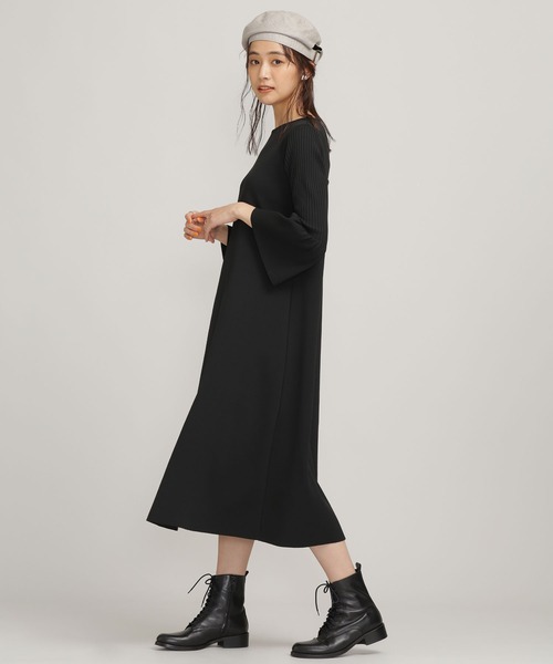 店舗良い人気殺到 Aラインフレアニットワンピース 長袖 ワンピース Nano Universe ナノユニバース のファッション 冬バーゲン Arenatheatre Net