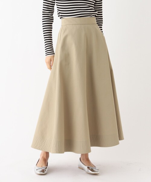 OPAQUE.CLIP（オペークドットクリップ）の「◆T/Cツイル フレアスカート【WEB限定サイズ】（スカート・レディース・サンドベージュ/ホワイト系・40/38/42）」の6枚目の写真