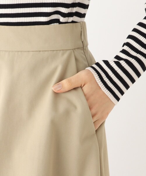 OPAQUE.CLIP（オペークドットクリップ）の「◆T/Cツイル フレアスカート【WEB限定サイズ】（スカート・レディース・サンドベージュ/ホワイト系・40/38/42）」の12枚目の写真