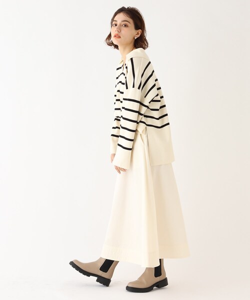 OPAQUE.CLIP（オペークドットクリップ）の「◆T/Cツイル フレアスカート【WEB限定サイズ】（スカート・レディース・サンドベージュ/ホワイト系・40/38/42）」の7枚目の写真