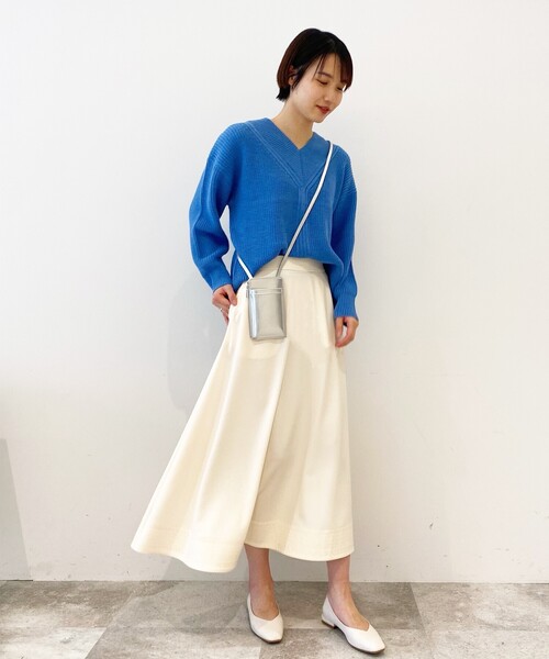 OPAQUE.CLIP（オペークドットクリップ）の「◆T/Cツイル フレアスカート【WEB限定サイズ】（スカート・レディース・サンドベージュ/ホワイト系・40/38/42）」の16枚目の写真