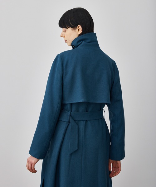 完売間近！】スタンドカラーリーンラインコート（トレンチコート