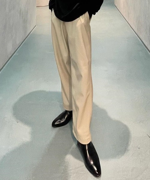 レザータッチフレアパンツ（スラックス）｜８(eight)（エイト）