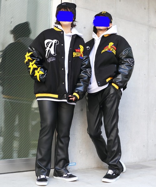 8(eight)(エイト)の「レザータッチフレアパンツ(スラックス・メンズ・ブラック/アイボリー・MEDIUM/LARGE)」の17枚目の写真