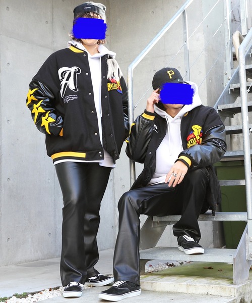 8(eight)(エイト)の「レザータッチフレアパンツ(スラックス・メンズ・ブラック/アイボリー・MEDIUM/LARGE)」の11枚目の写真