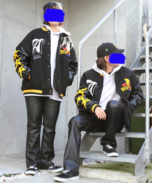 8(eight)(エイト)の「レザータッチフレアパンツ(スラックス・メンズ・ブラック/アイボリー・MEDIUM/LARGE)」の8枚目の写真