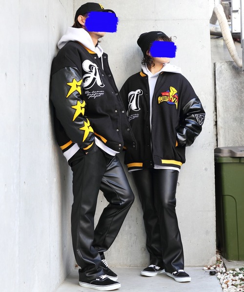 8(eight)(エイト)の「レザータッチフレアパンツ(スラックス・メンズ・ブラック/アイボリー・MEDIUM/LARGE)」の5枚目の写真