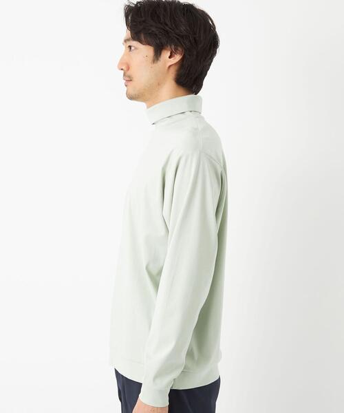 green label relaxing（グリーンレーベルリラクシング）の「クリアポンチ タートルネック カットソー（Tシャツ/カットソー・メンズ・ホワイト/ライム/ブラック・M/XL/S/L）」の9枚目の写真