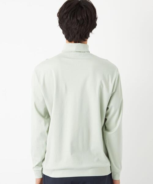 green label relaxing（グリーンレーベルリラクシング）の「クリアポンチ タートルネック カットソー（Tシャツ/カットソー・メンズ・ホワイト/ライム/ブラック・M/XL/S/L）」の10枚目の写真