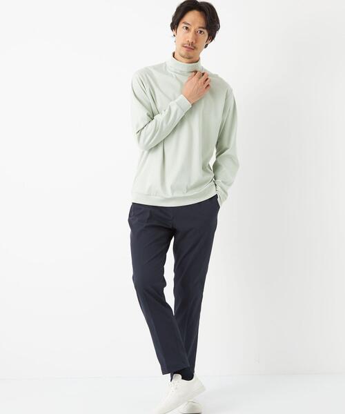 green label relaxing（グリーンレーベルリラクシング）の「クリアポンチ タートルネック カットソー（Tシャツ/カットソー・メンズ・ホワイト/ライム/ブラック・M/XL/S/L）」の12枚目の写真