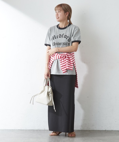 SHENERY（シーナリー）の「College Ringer Tee（Tシャツ/カットソー・レディース・オフホワイト/グレー・FREE）」の21枚目の写真