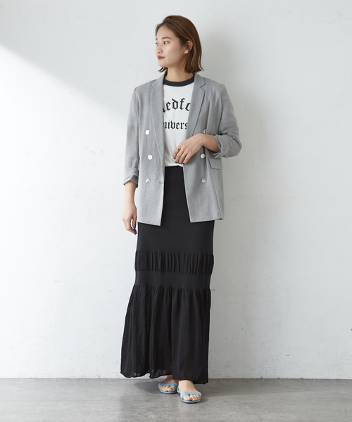 SHENERY（シーナリー）の「College Ringer Tee（Tシャツ/カットソー・レディース・オフホワイト/グレー・FREE）」の13枚目の写真