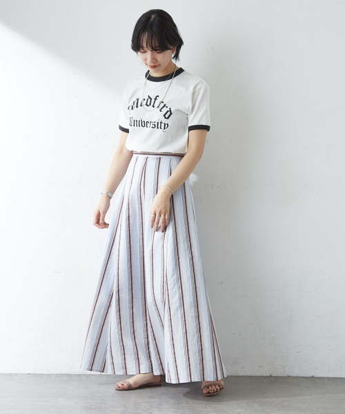 SHENERY（シーナリー）の「College Ringer Tee（Tシャツ/カットソー・レディース・オフホワイト/グレー・FREE）」の7枚目の写真