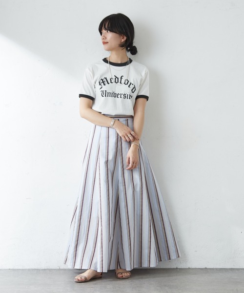 SHENERY（シーナリー）の「College Ringer Tee（Tシャツ/カットソー・レディース・オフホワイト/グレー・FREE）」の6枚目の写真