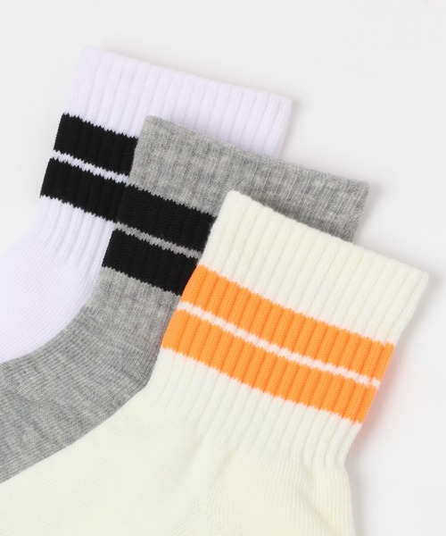 LAKOLE(ラコレ)の「TCボーダーショートソックス / 259907(ソックス/靴下・メンズ・アイボリー/ホワイト/ブラック/レモンイエロー/ライトグリーン/グレー・FREE)」の15枚目の写真