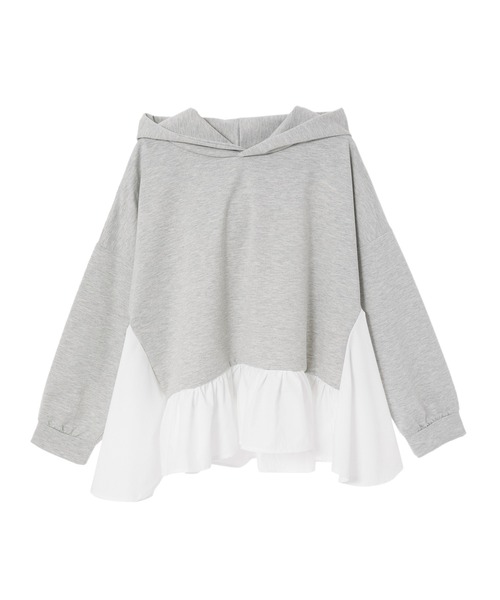 fifth（フィフス）の「異素材ペプラムパーカー（パーカー・レディース・ブラック/グレー・M）」の16枚目の写真