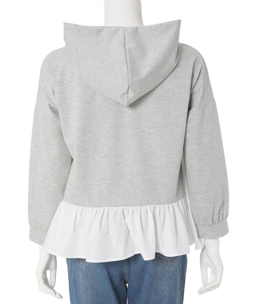 fifth（フィフス）の「異素材ペプラムパーカー（パーカー・レディース・ブラック/グレー・M）」の19枚目の写真