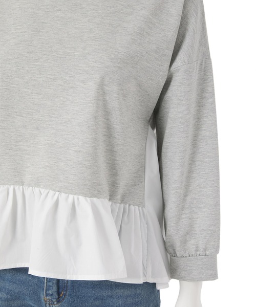 fifth（フィフス）の「異素材ペプラムパーカー（パーカー・レディース・ブラック/グレー・M）」の21枚目の写真