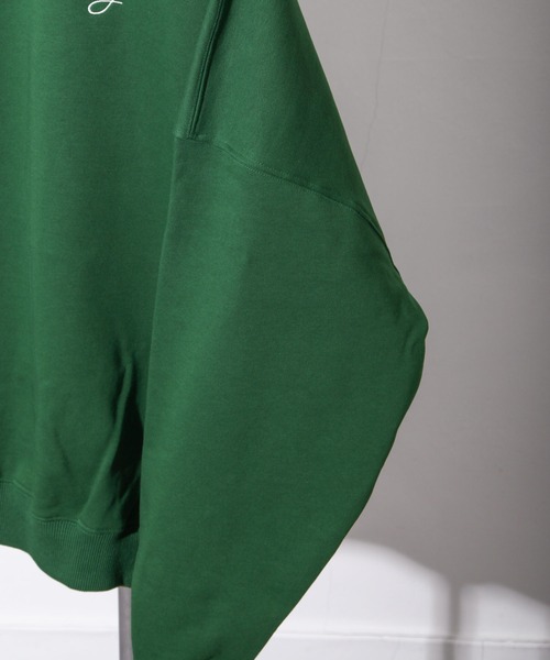 NILWAY（ニルウェイ）の「ファインコットン裏毛nilway筆記ロゴ刺繍ビッグクルー（スウェット・メンズ・ブラック/オフホワイト/グリーン/チャコール・MEDIUM/LARGE）」の19枚目の写真